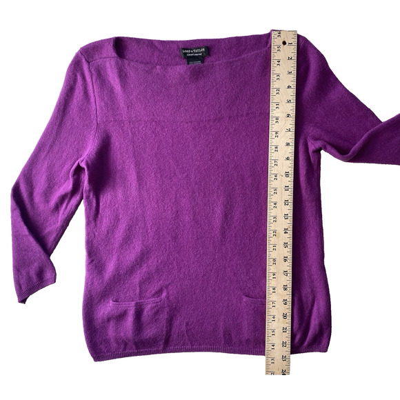 Lord & Taylor 100% Cashmere Sweater Women’s Large Soft Cozy Office Quiet Luxury - Picture 7 of 8
